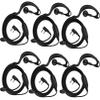 2 Pin Headset with mic for Two Way Radio Ear Piece with Microphone PTT in Ear Wire Headset Compatible for Baofeng UV-5R BF-888S Retevis SAMCOM FPCN30A,6 Packs view 1