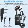 2 Pin Headset with mic for Two Way Radio Ear Piece with Microphone PTT in Ear Wire Headset Compatible for Baofeng UV-5R BF-888S Retevis SAMCOM FPCN30A,6 Packs view 2