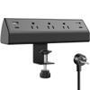 Desk Clamp Power Strip,40W Fast Charging Station,Desktop Mount Surge Protector,2 PD 20W USB C Ports,3 Outlets for Home,Office,Fit 1.9" Tabletop Edge (Black, 3 Outlets & 4 USB Ports & 15 FT Cable) view 1