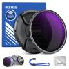 NEEWER 77mm ND2-400 (1-9 Stops) Variable ND Filter with Lens Cap, Lanyard, Cleaning Cloth, Precise Neutral Density Adjustment, Fingerprint & Scratch Resistant Multicoated Optical Glass view 1