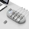 Cable Management, Magnetic Cord Organizer, Desk Cord Holder Wire Keeper with 6 Magnetic Cable Clips, Charger Cord Management for Home Office, Lightning/USB C/Micro Cable, White view 1