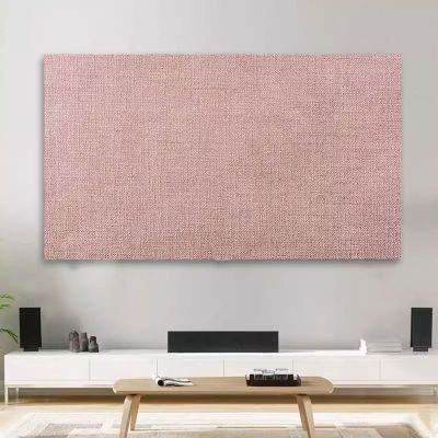 19-80 Inch TV Cover Thick Cotton and Linen TV Dust Cover Cloth Indoor LCD LED Screen Protect Cover Solid Color Monitor Cover Universal Bedroom Living Room Art Decoration Cover(Color:color10,Size:65in)