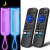 (2+2 Packs) Replacement Remote for Roku TV with Soft Protective Silicone Cover(Glow in The Dark), Universal Remote for TCL/Hisense/Onn/Sharp/Element/Philips Roku Smart TV view 1