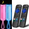 (2+2 Packs) Replacement Remote for Roku TV with Soft Protective Silicone Cover(Glow in The Dark), Universal Remote for TCL Roku/Hisense Roku/Onn Roku/Sharp Roku/Element Roku/Philips Roku Smart TV view 1