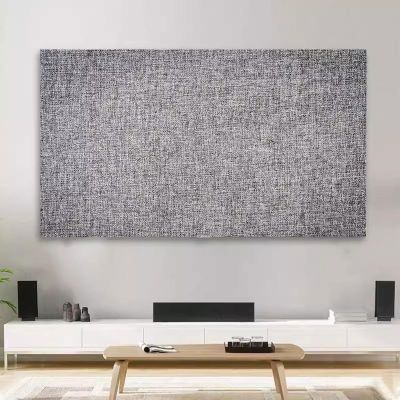 19-80 Inch TV Cover Thick Cotton and Linen TV Dust Cover Cloth Indoor LCD LED Screen Protect Cover Solid Color Monitor Cover Universal Bedroom Living Room Art Decoration Cover(Color:color3,Size:45in)