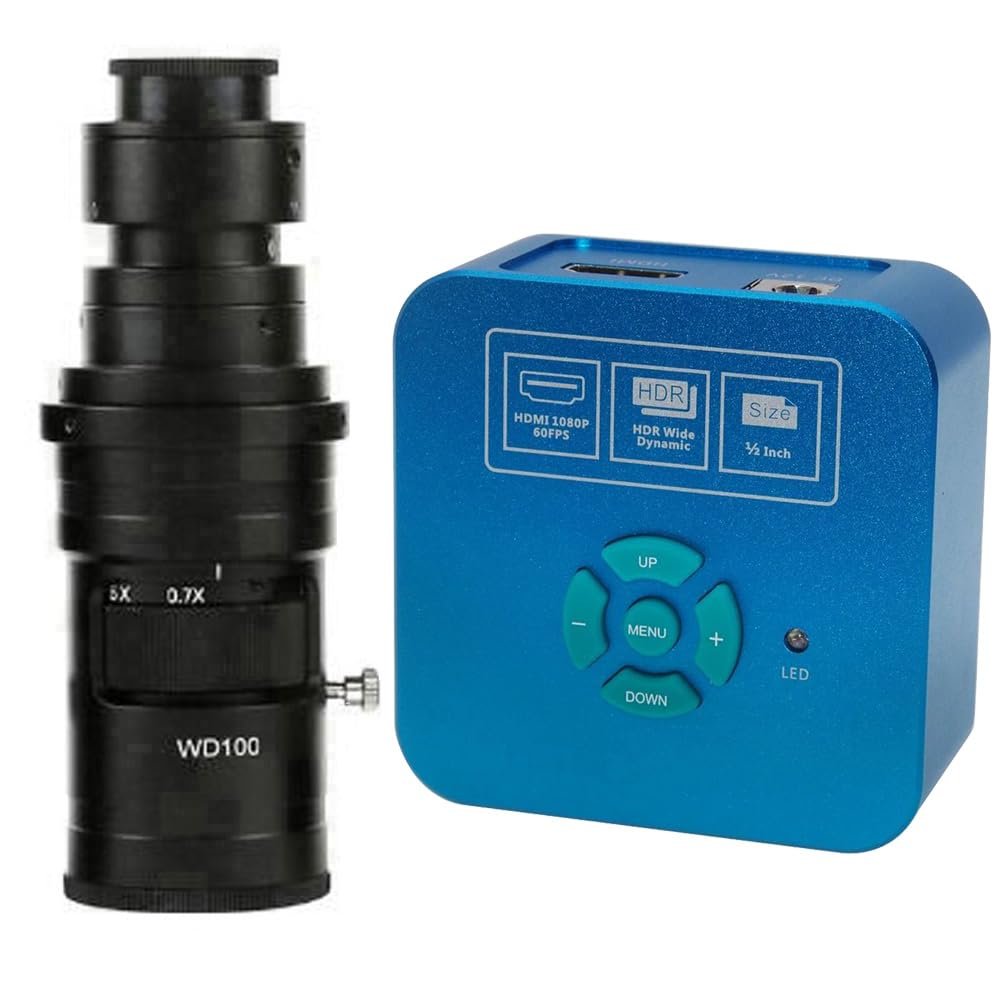 1080P 60FPS 1/2 inch HDMI HD Industrial Industry Lab Microscope Video Camera & 200X C-Mount Lens