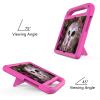 CXDFCDBS Tablet PC Bags Cases Sleeves Compatible with Huawei Mediapad T5 10.1 Inch 2018, Shock Absorbing, with Handle,EVA, Holder, Sturdy Tablet Case for Kids, Lightweight(Rose Red) view 4