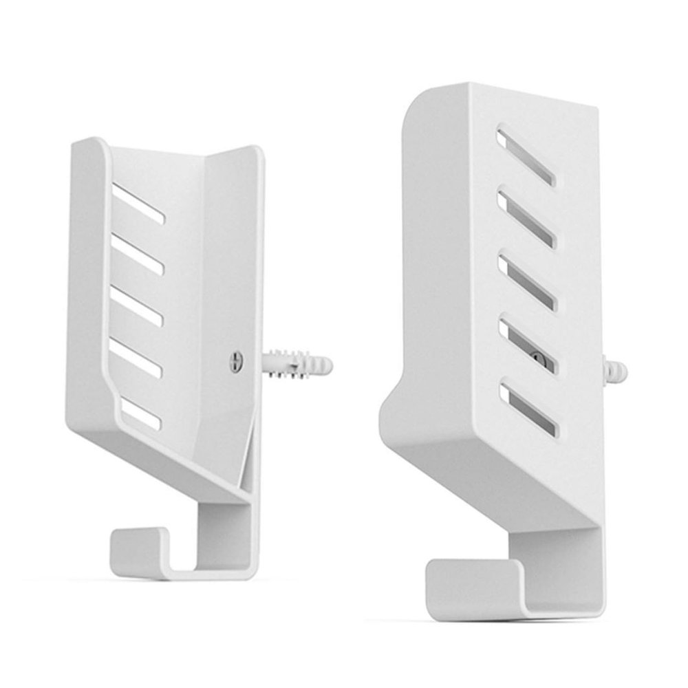 Wall Mount Router Stand ABS Plastic Storage Stand Laptop Stand Durable(White)