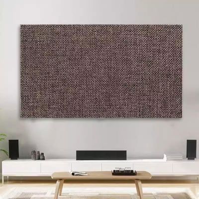 19-80 Inch TV Cover Thick Cotton and Linen TV Dust Cover Cloth Indoor LCD LED Screen Protect Cover Solid Color Monitor Cover Universal Bedroom Living Room Art Decoration Cover(Color:color5,Size:65in)