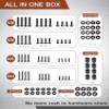92PCS Universal TV Mounting Hardware Screw Kit Set - M4 M5 M6 M8 Screws, Spacers and Washers for Most TV/Monitor VESA Mount, TV Mount Replacement Screws with Box up to 80", Black view 3