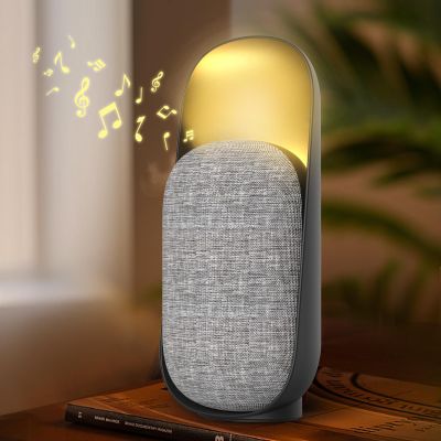 Gemmac 3 in 1 Night Light + Bluetooth Speaker + White Noise Sound Machine, Multifunctional Baby Sound Machine, Rechargeable Night Light for Kids, Bluetooth Speaker with Nightlight for Bedroom, Gift