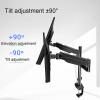WYUYIWH TV Stand Universal Dual Monitor Stand Stand Heavy Duty Monitor Arm Fully Adjustable for Computer Monitors with Clamp and Perforated Base, Fits 17-2 Monitors view 2