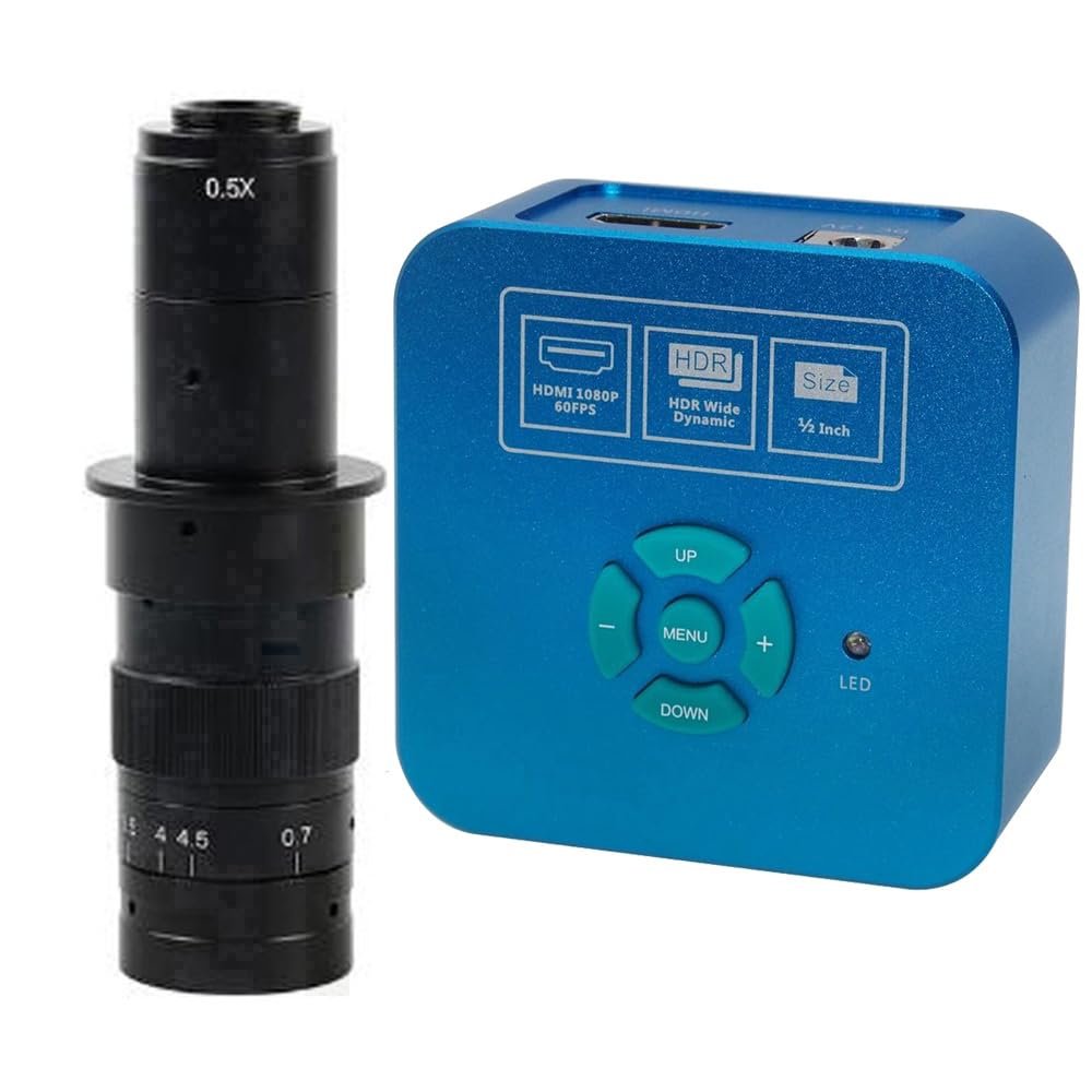 1080P 60FPS 1/2 inch HDMI HD Industrial Industry Lab Microscope Video Camera & 180X C-Mount Lens