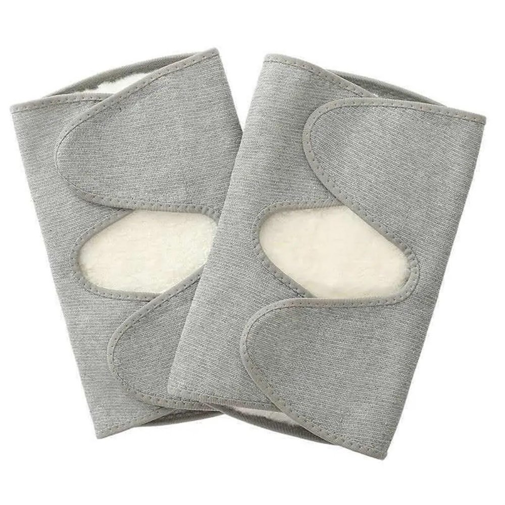 HDNSAUD Winter Protective Knee Pads 2pc Winter Outdoor Sports Warm Lengthened Knee Pads Protector Protective Elastic Wool Thermal Plush Kneepad Kneecap Kneelet(5,M)