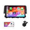 2+32G Android 12 Double Din Car Stereo for Honda Civic 2016-2020 with 9 Inch Touchscreen Radio Built-in Wireless Carplay/Android Auto/GPS/Bluetooth/FM/AUX-in/Steering Wheel Controls/Backup Camera view 1