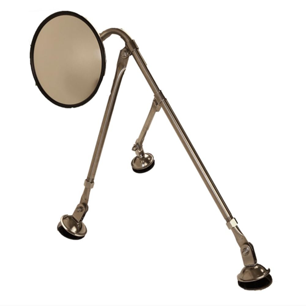 Mytee Products Fender Tripod, Adjustable 21" - 32.75" Tripod W/ 8.5" Convex Mirror, Stainless Steel Finish, Replaces OEM: 97686