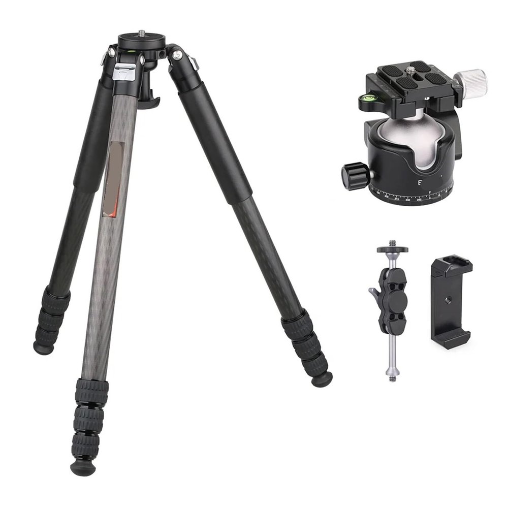 IPDBLBYL Heavy Duty Professional Carbon Fiber Tripod 75mm Bowl Adapter Max Tube 32.5mm ET7C(Ball Head Holder)