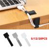 WEISUYUUS Pack of 10 Self Adhesive Straps Reusable Fastening Straps Adjustable Wire Strap Easy Solution for Neat Wire Organization view 2