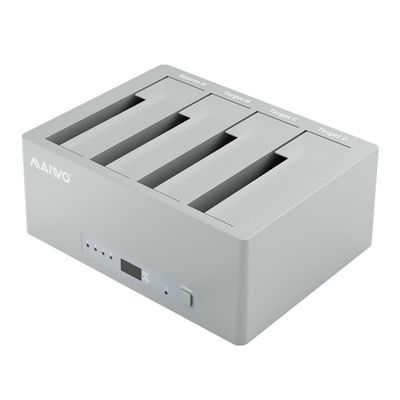 MAIWO Hard Drive Docking Station Offline Cloner 4 Bay USB-C SATA III Chipset, Support 2.5 3.5 Inch SATA HDDs SSDs, 96TB Capacity, External HDD Duplicator with UASP