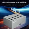 MAIWO Hard Drive Docking Station Offline Cloner 4 Bay USB-C SATA III Chipset, Support 2.5 3.5 Inch SATA HDDs SSDs, 96TB Capacity, External HDD Duplicator with UASP view 3