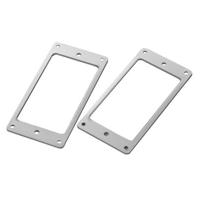 2Pcs Silver Electric Guitar Aluminum Alloy Humbucker Pickup Mounting Ring Flat Repair Part