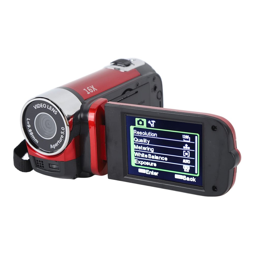 4K 48MP DV Camera, 2.7in TFT Rotatable Screen, 16x Digital Zoom Video Camera with USB Cable, 2.7in Camera, Wonderful Moments for Travel, Baby Record, School Campus, with Long