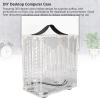 BTSEURY PC Gaming Case, 23x20.5x12cm Miniature ITX PC Case Clear Arcylic PC Case Portable DIY Desktop Computer Case 360 Degree Open Hollow Airflow Case (Transparent) view 4