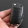 Carbon Fiber Car Key Cover Chain Anti-Scratch Remote Flip Fob Shell for Audi A1-A8 Q3 Q5 S4 R8 view 4