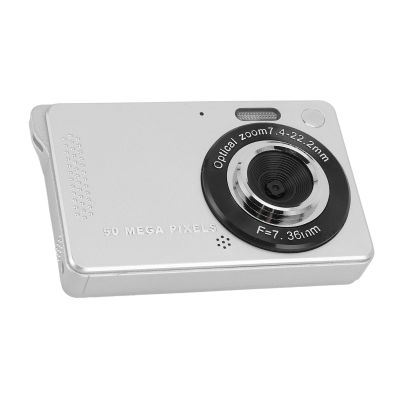Digital Camera for Beginners, 50MP 1080P HD Digital Point and Shoot Camera,16X Digital Zoom Autofocus Digital Video Camera with 2.8 Inch TFT Screen LED Flash (Silver)