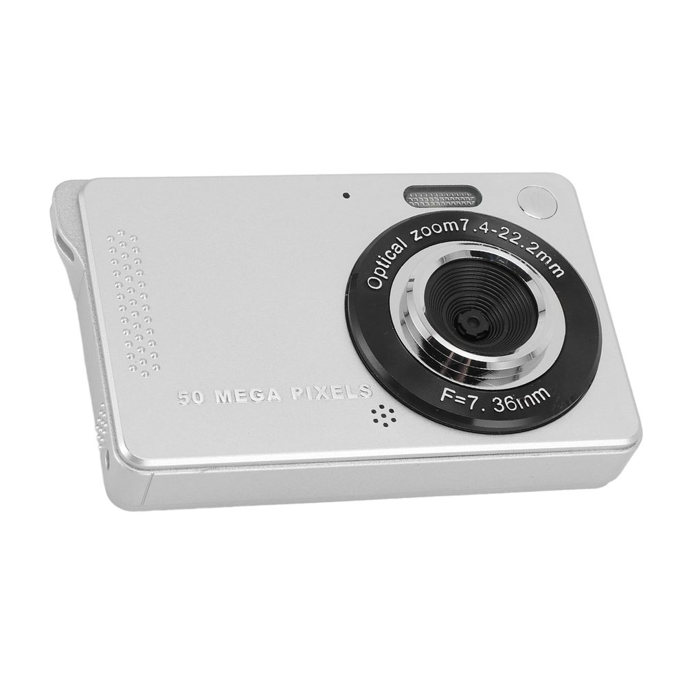 Digital Camera for Beginners, 50MP 1080P HD Digital Point and Shoot Camera,16X Digital Zoom Autofocus Digital Video Camera with 2.8 Inch TFT Screen LED Flash (Silver)
