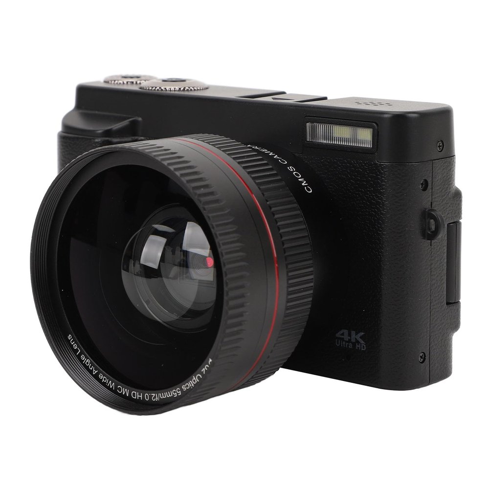 4K Digital Camera for Photography, 16X 48MP Auto Focus Point and Shoot Camera with Anti Shaking, 3 Inch Flip Screen Vlogging Camera for Travel Party