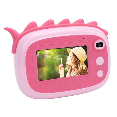 Digital Camera with 3 Inch, Front Rear Dual Lens 48MP 1080P Video Inkless Printing, Fun Frame, Timer Function (Roseate)