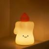 AVEKI Cute Candle Silicone Baby Night Light for Nursery, Rechargeable & 3-Level Dimmable Touch Night Light, Timer, White view 1
