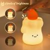 AVEKI Cute Candle Silicone Baby Night Light for Nursery, Rechargeable & 3-Level Dimmable Touch Night Light, Timer, White view 2