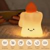 AVEKI Cute Candle Silicone Baby Night Light for Nursery, Rechargeable & 3-Level Dimmable Touch Night Light, Timer, White view 4
