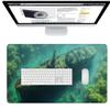 Large Extended Gaming Mouse Pad Mousepad Non-Slip Rubber Base Extra Large Cool XL XXL Computer Desk Pad Gaming Accessories Light Up Extended Big Mouse Pad for Gamer Office & Home 48"x24" Blue Boat 7-6 view 2