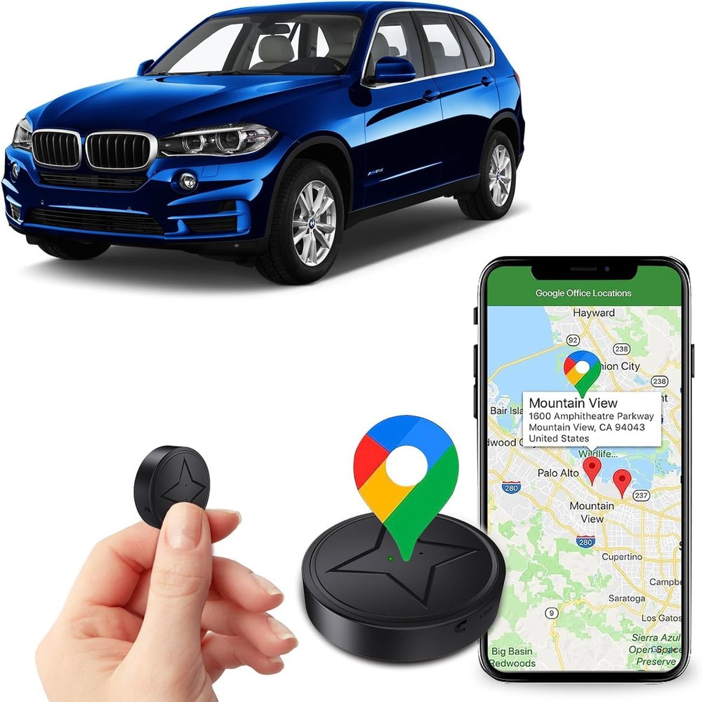 GPS Tracker for Vehicles, No Subscription Mini GPS Tracker Real Time Locator, Magnetic Anti-Theft Micro Vehicle Tracking Device with App for Cars, Kids, Elderly, Pets, Wallet, Luggage