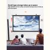 60 Inch Hanging Projector Screen, 16:9 4:3 4K Portable Screen for Projector, Projection Screen for Office Presentations Home Theater, Roll Down Movie Screen for Outdoor Indoor(16:9) view 4