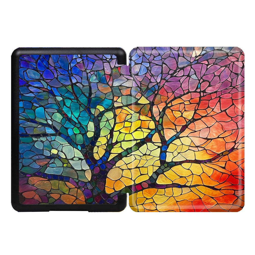 Case for Kindle Paperwhite 10Th Gen 2018 Released - Slim Light Smart Cover Sleeve with Auto Sleep Wake for Kindle Model No. PQ94WIF- Abstract Colorful Tree