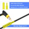 4 Pack Compatible for P-Touch Heat Shrink Tubing 8.8mm HSe-621 HSe621 HS621 HS-621 Black on Yellow Tube Wire Cable Label Tape for Ptouch PT-E300 PT-H300 PT-E500 P710BT P700 P750WVP P900 Makers view 2