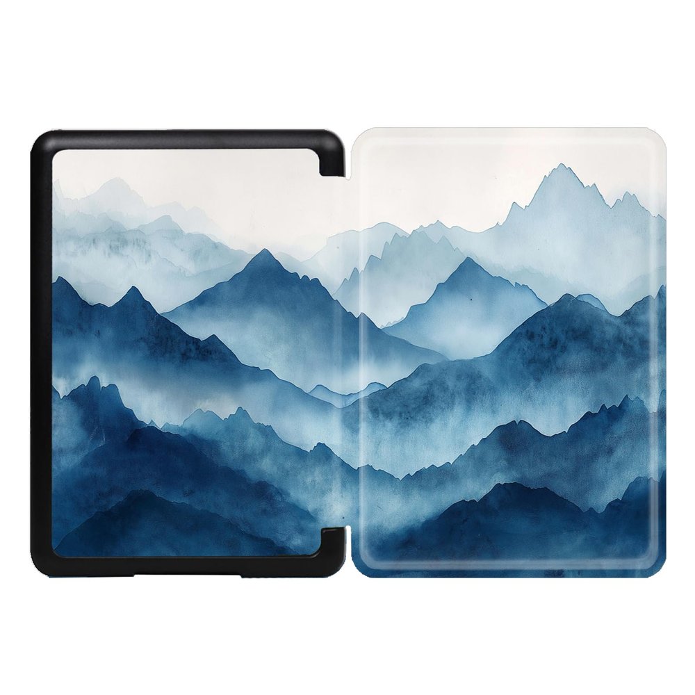 Case for Kindle Cover for Kindle 2014 (Kindle 7Th Generation) Slim Ereader Protective Cover Printed Case for Old Kindle Model NO.Wp63Gw- Watercolor Mountain