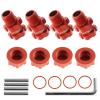 4PCS Replacement 14mm to 17mm Wheel Hex Hub Adapter for Senton 4X4 AR102667 (red) Rc Car Accessory view 1