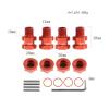 4PCS Replacement 14mm to 17mm Wheel Hex Hub Adapter for Senton 4X4 AR102667 (red) Rc Car Accessory view 2