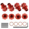 4PCS Replacement 14mm to 17mm Wheel Hex Hub Adapter for Senton 4X4 AR102667 (red) Rc Car Accessory view 3