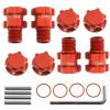 4PCS Replacement 14mm to 17mm Wheel Hex Hub Adapter for Senton 4X4 AR102667 (red) Rc Car Accessory view 4