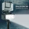 30m Underwater Diving LED Video Light Mini Waterproof Fill Light Night Shooting Alloy Black Sports Camera Super Bright Power Saving Portable Waterproof Camera Light view 2