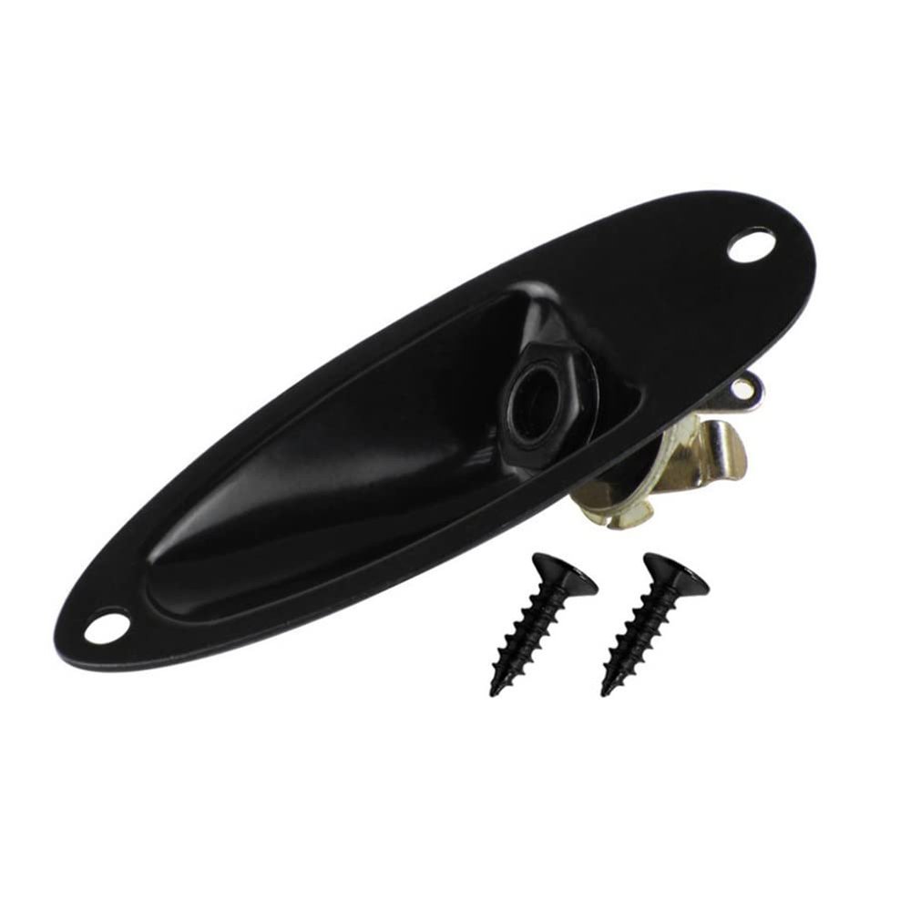 Black Loaded Boat Style Guitar Pickup Output Input Jack Plug Socket for FD Strat Guitar Accessory
