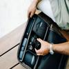 ROMFRE Premium Leather Camera Travel Bag | Travel Case for Camera | Full Grain -100% Leather HILO CAMERA TRAVEL BAG | Black view 3