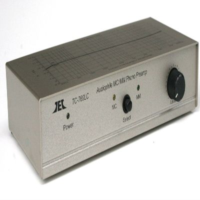 Technolink (TEC) Moving Magnet/Moving Coil Phono Preamp w/Level Control (Silver, 1 Amp AC Adaptor)
