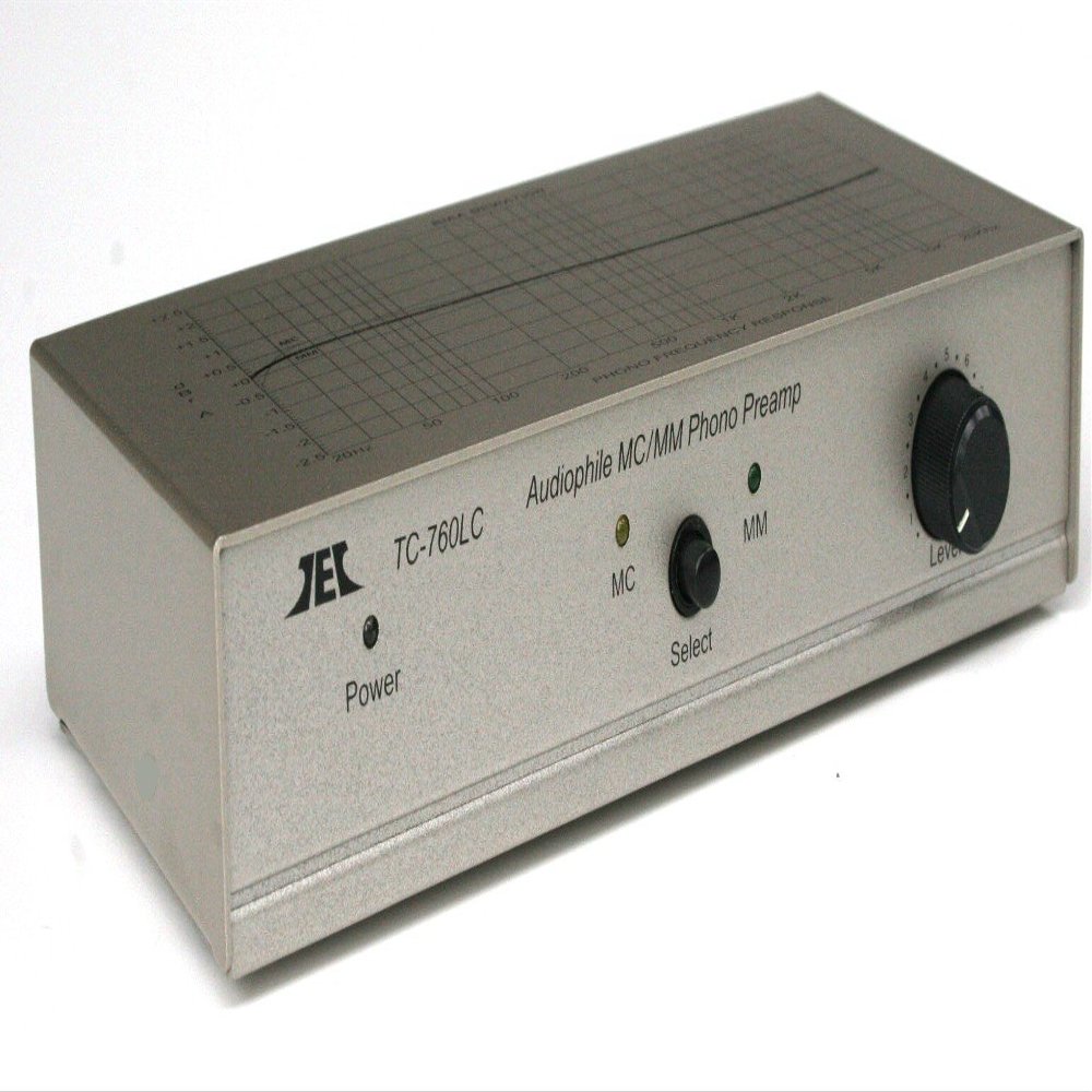 Technolink (TEC) Moving Magnet/Moving Coil Phono Preamp w/Level Control (Silver, 1 Amp AC Adaptor)